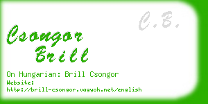 csongor brill business card